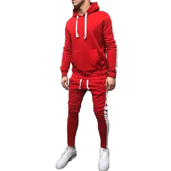 

Survetement homme complet de marque Men Sports Pullover Long Sleeve Pants Tracksuit Hoodie Sweatsuit Clothes Set