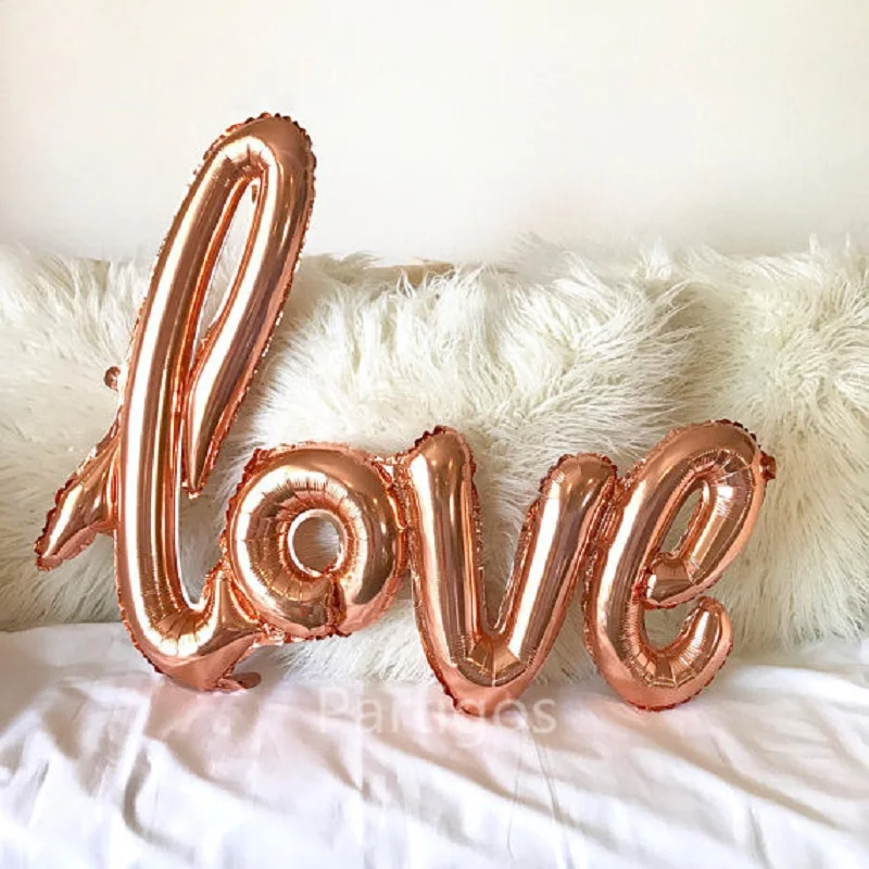 1 шт. гигантские розовые золотые красные шары с надписью Love для свадьбы вечеринки