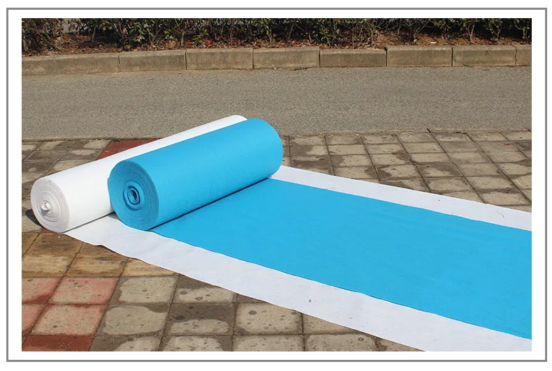 Suzhou Manufacturers Wholesale Blue Rug Disposable Marriage Non-woven Carpet Exhibition Opening Celebration Thick Rug