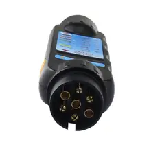 

Durable 12V 7-Pin Car Trailer Plug Socket Tester Wiring Circuit Light Test Tool For European