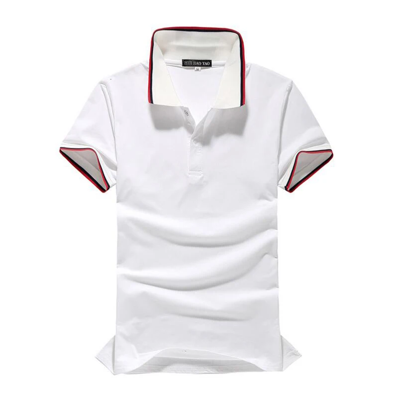 UplzCoo Men's Polo Shirt Summer Lapel Shirt Short-sleeved 100%Cotton Contrast Color Fit Casual Breathable Male Shirt FM214