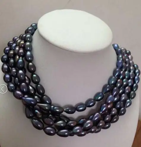

STUNNING 12-13MM TAHITIAN BLACK PEARL NECKLACE 40 INCH 14K GOLD CLASP