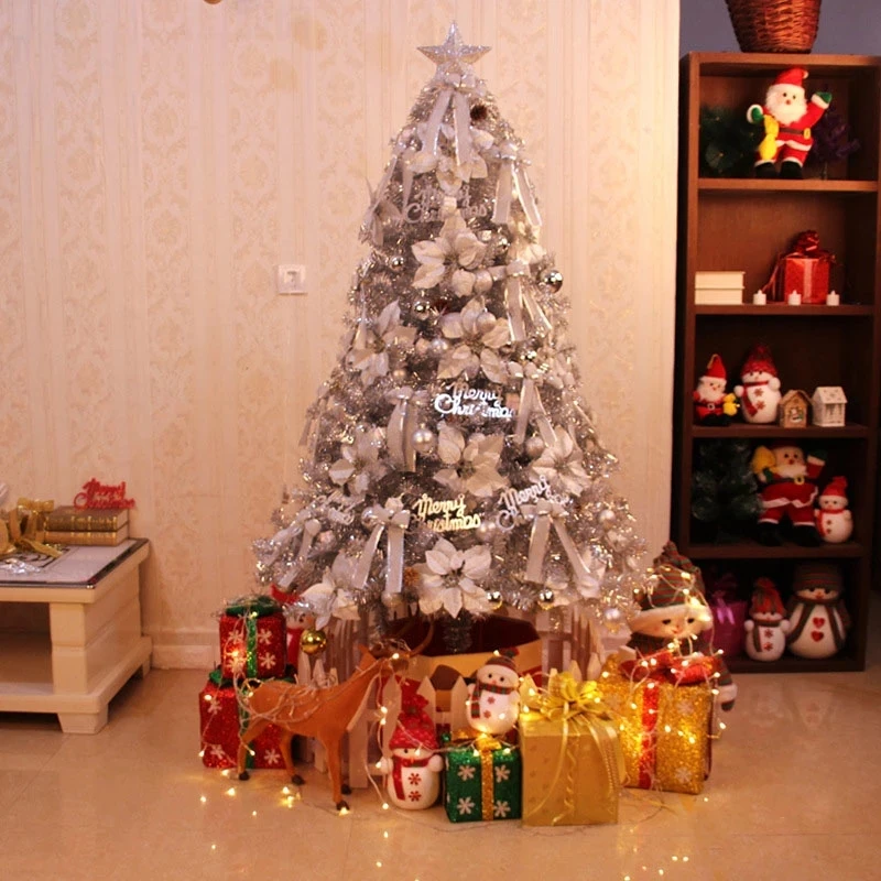 120cm / 240cm Silver Christmas Tree Decor Creative Decorations New Year Gift Pvc Simulation | Дом и сад