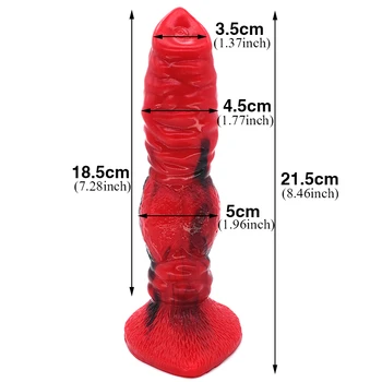 YOCY Animal Dildo Color Silicone Toys Realistic Wolf Fake Penis Adult Toys Fantasy Dildo Holder Masturbation Sex Toys For Women 5
