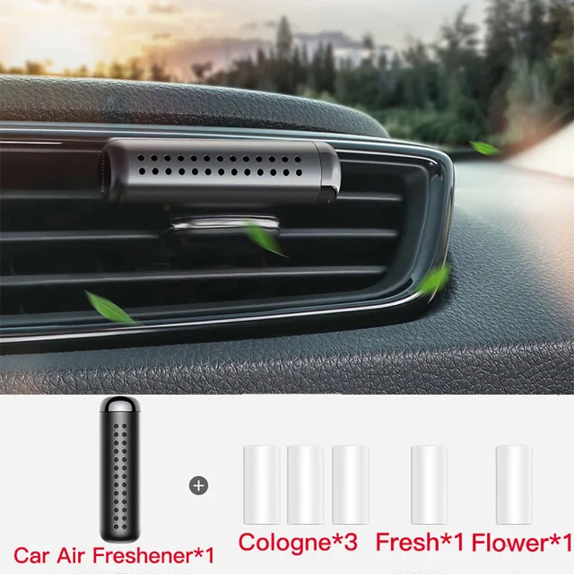 Автомобильный освежитель воздуха Baseus с зажимом для ароматерапии, ароматерапия, запах для кондиционера, автомобильный диффузор, чистый Твердый освежитель воздуха на выходе автомобиля - Название цвета: black 3 Smell