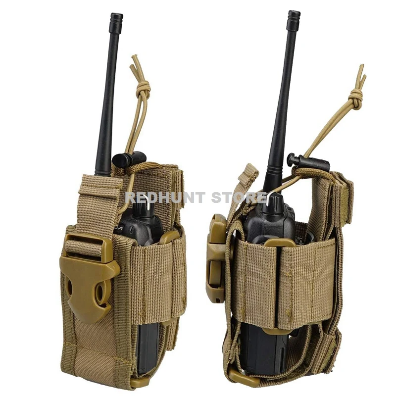 Adjustable Tactical Radio Holder Bag Molle Two Way Radio Holster Pouch Holder Nylon Duty Storage Case Walkie TalkieBag 3