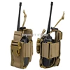 Adjustable Tactical Radio Holder Bag Molle Two Way Radio Holster Pouch Holder Nylon Duty Storage Case Walkie TalkieBag 3