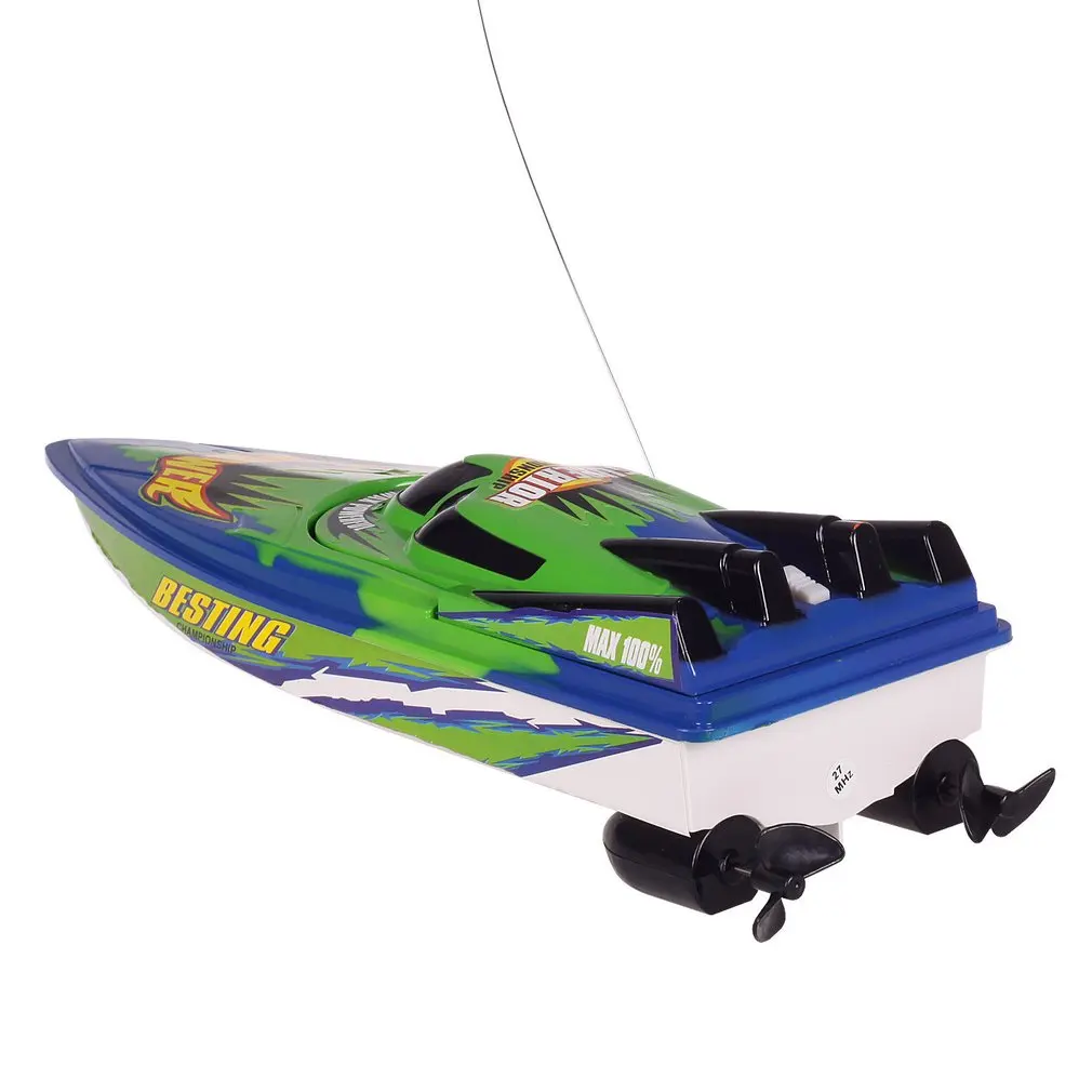 RC Racing Boat Radio Remote Control Dual Motor Boat High-speed Strong Power System Fluid Type Design Kids Outdoor Toy for Kids