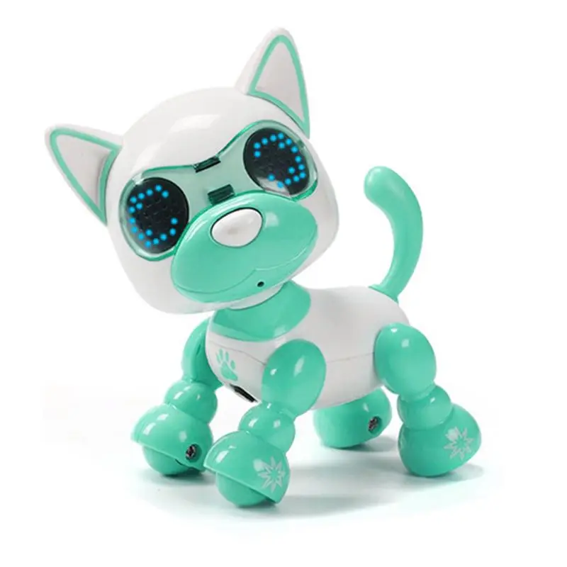 Robot Dog Robotic Puppy Interactive Toy Birthday Gifts Christmas Present Toy for Children P31B - Цвет: Зеленый