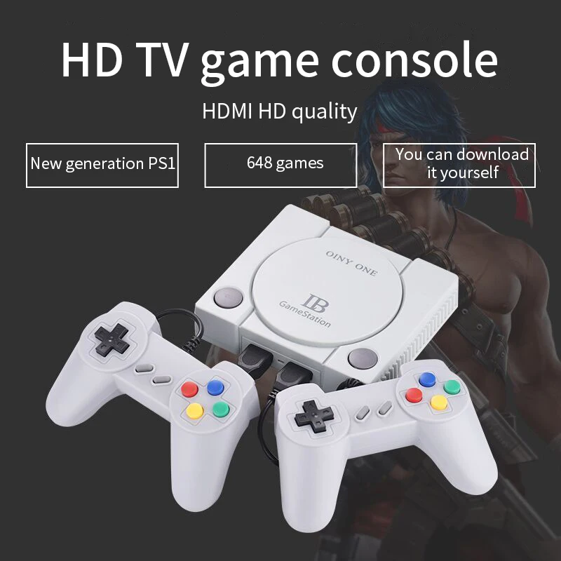

Mini Retro Console 648 Classic Games HDMI Video Games Console 8 Bit Support 16Bit Family TV 4K Output Dual Handheld Game Player