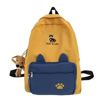 

Large Capacity Women Schoolbag Korean Vintage Girl Daypacks Travel Bag Mochila Waterproof Nylon Backpack Female Kawaii Backpack