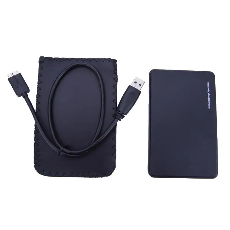 Черный 2 ТБ Мобильный HDD корпус Чехол 2," дюймовый Sata для USB HDD жесткий диск Внешний корпус чехол жесткий диск корпус - Цвет: Черный