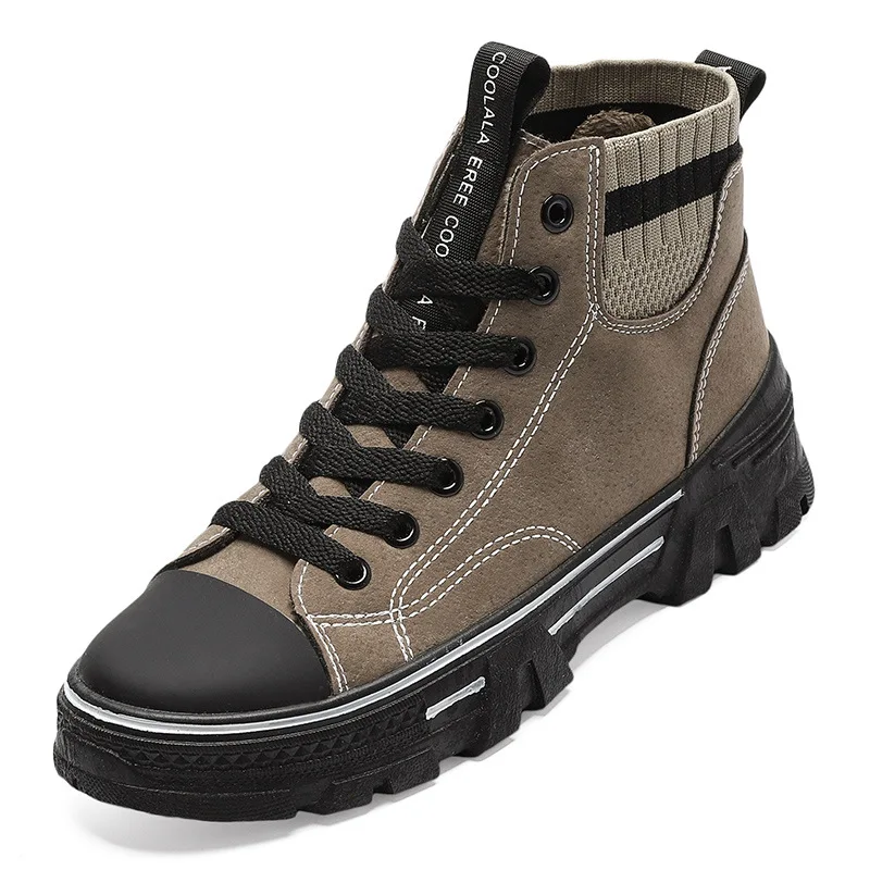 Winter Casual Warm Shoes New Retro Plush High-Top Women's Canvas Sneakers Comfortable Flat Trendy Flock Mixed Colors Shoes Women