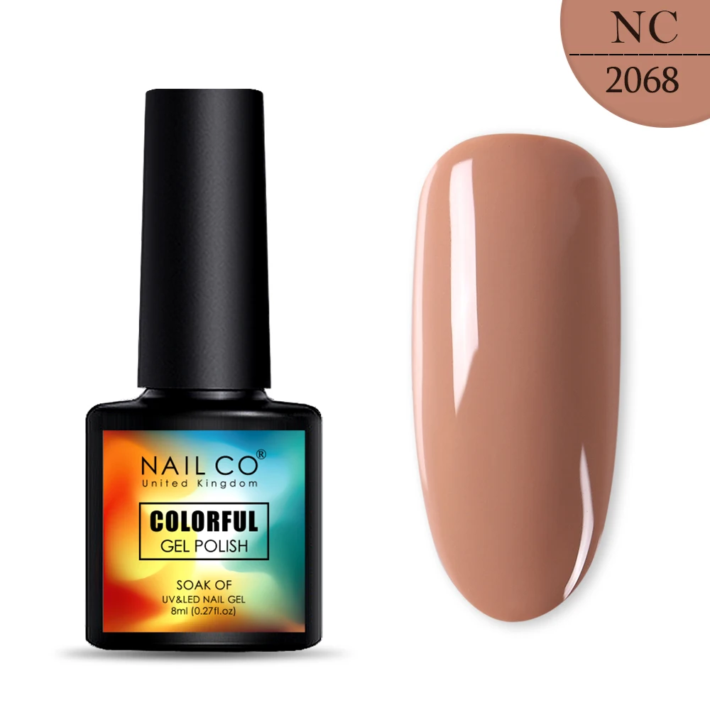 NAILCO, 8 мл, 130 цветов, Гель-лак для ногтей Lucky color, Гель-лак для ногтей, дизайн ногтей, Гель-лак Esmalte Nails Lak Hybrid Soak Off - Цвет: 2068
