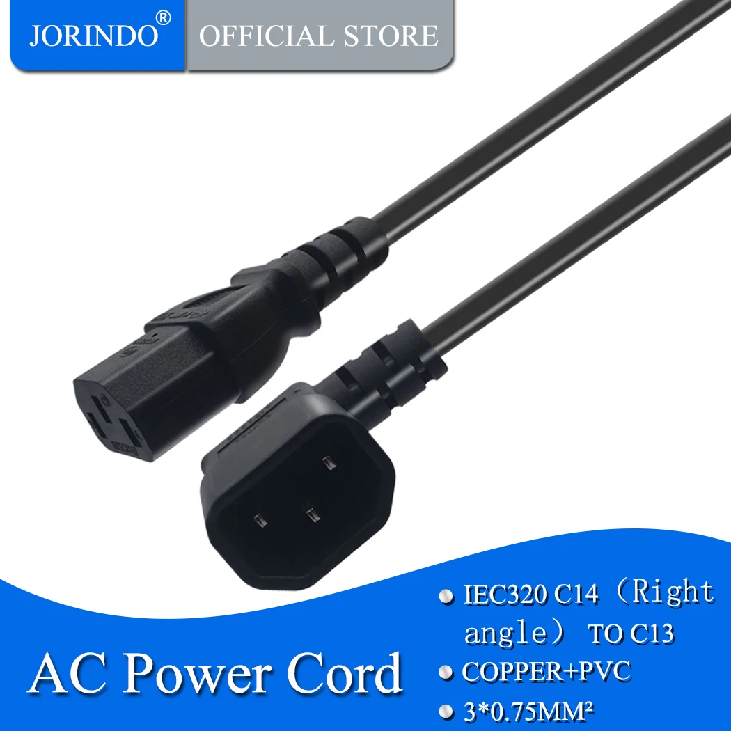 Jorinдо 0 3 м-1 5 м/1ft-4. 9 футов IEC320 C14 к C13 удлинитель питания переменного тока отверстия