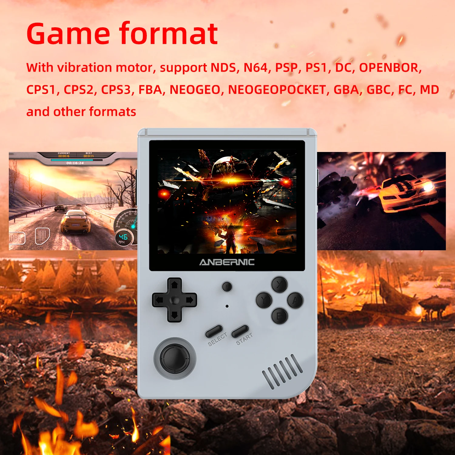 RG351V Retro Game Handheld Built-in WIFI Online Combat Games 3.5inch IPS  Screen Portable Video Game Console PS1 Game Player 351V - AliExpress