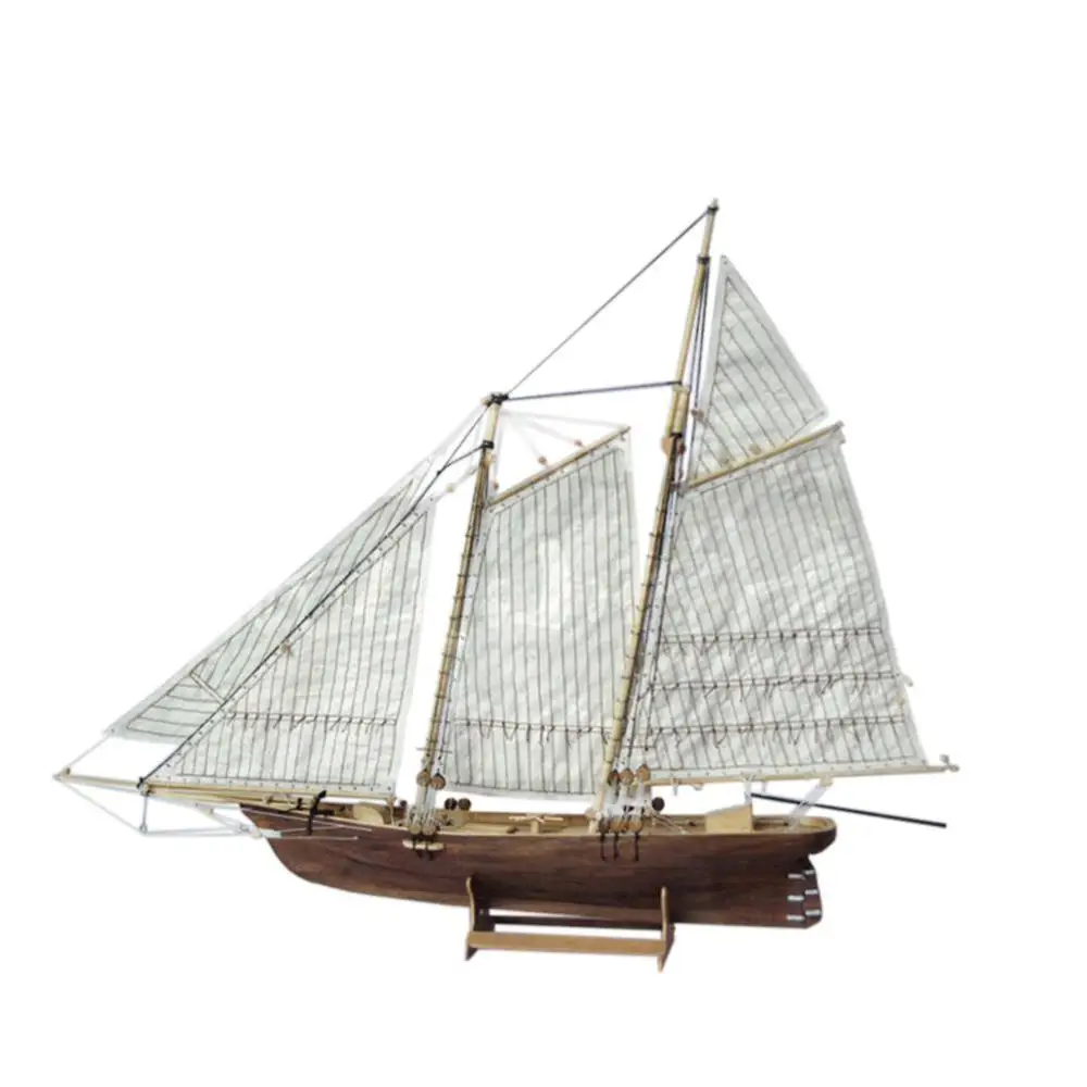 Hobbyлейн 1:120 DIY лодка деревянная сборка модель парусного корабля Классическая парусная лодка процесс лазерной резки головоломки игрушки DIY деревянные