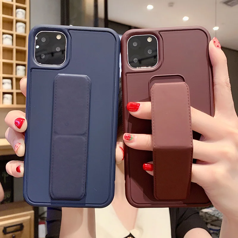 SoCouple ремешок на руку силиконовый чехол для iphone 11 Pro Max X XS Max XR 6 6S 7 8 plus матовый карамельный цвет держатель для телефона чехол