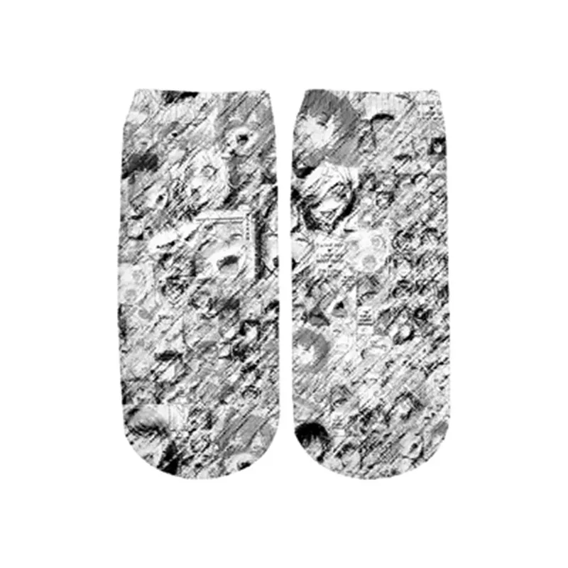 Liumaohua Ahegao 3D печатных лицо красные женские милые хлопковые короткие носки для