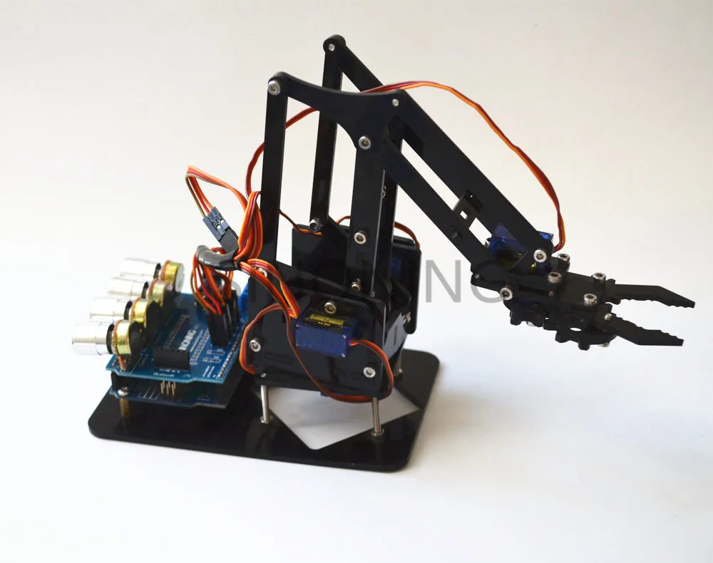 DIY 아크릴 로봇 팔 로봇 발톱 arduino 키트 4DOF 장난감, 기계식 그랩 조작기 DIY SNAM1900