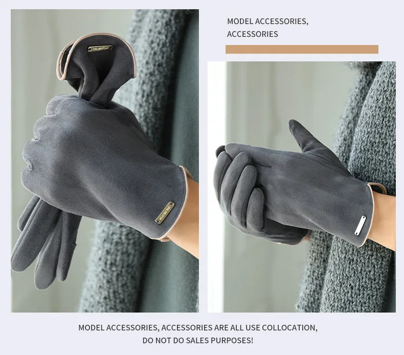 2021 Fashion Men's Winter Warm Gloves Plus Velvet Small Standard Full-finger Split-finger Cycling Tactile Gloves best men's winter gloves for extreme cold