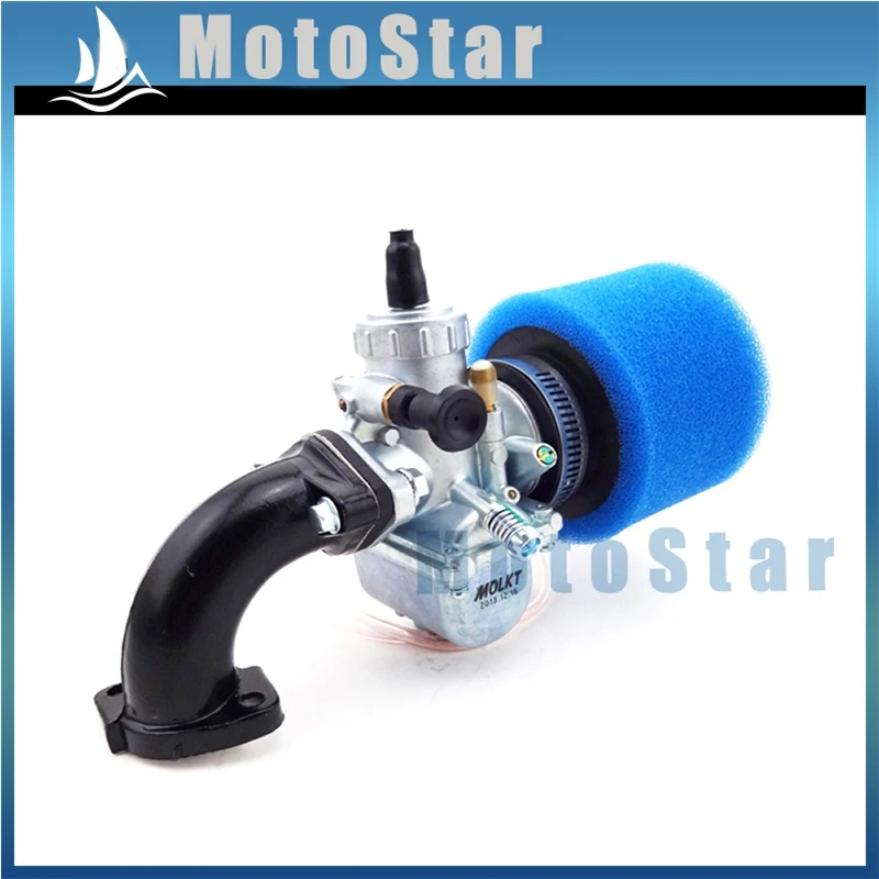 26mm Molkt Carburetor Carb+ 45mm Air Filter+ Mainfold Intake Pipe+ Gasket For KLX TTR CRF70 YX 140cc 150cc 160cc Engine