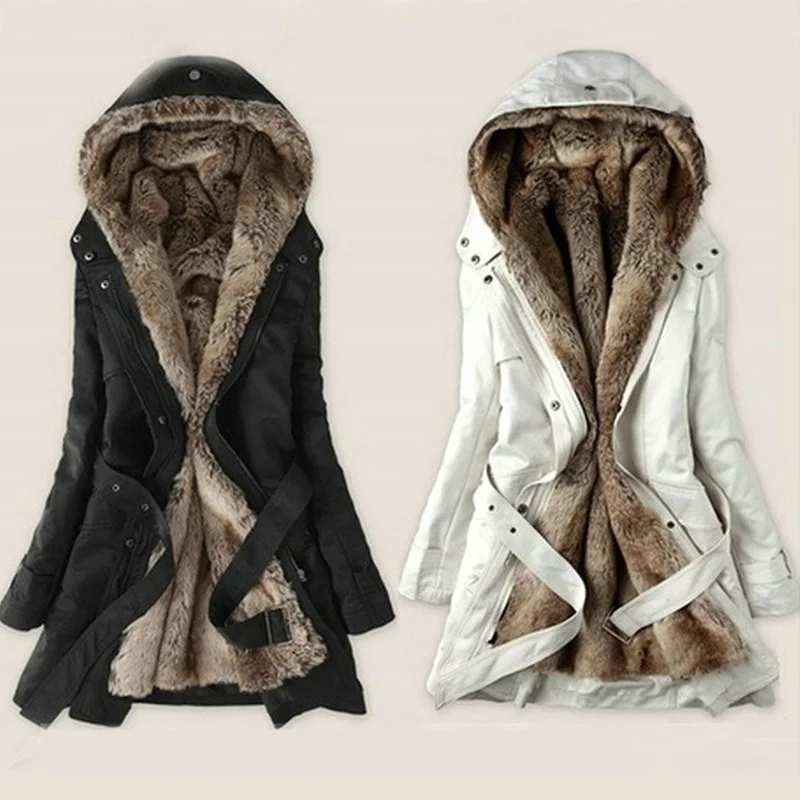 Abrigo peludo de felpa para mujer, prendas de vestir de manga larga, informal, suelta, de talla grande, para invierno, 2021