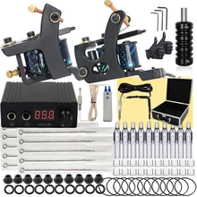 Complete Tattoo Kit Coil Tattoo Machine Set Tattoo Power Supply Needles Professional Tattoo Machine Kit for Beginner Starter