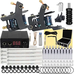 Complete Tattoo Kit Coil Tattoo Machine Set Tattoo Power Supply Needles Professional Tattoo Machine Kit for Beginner Starter