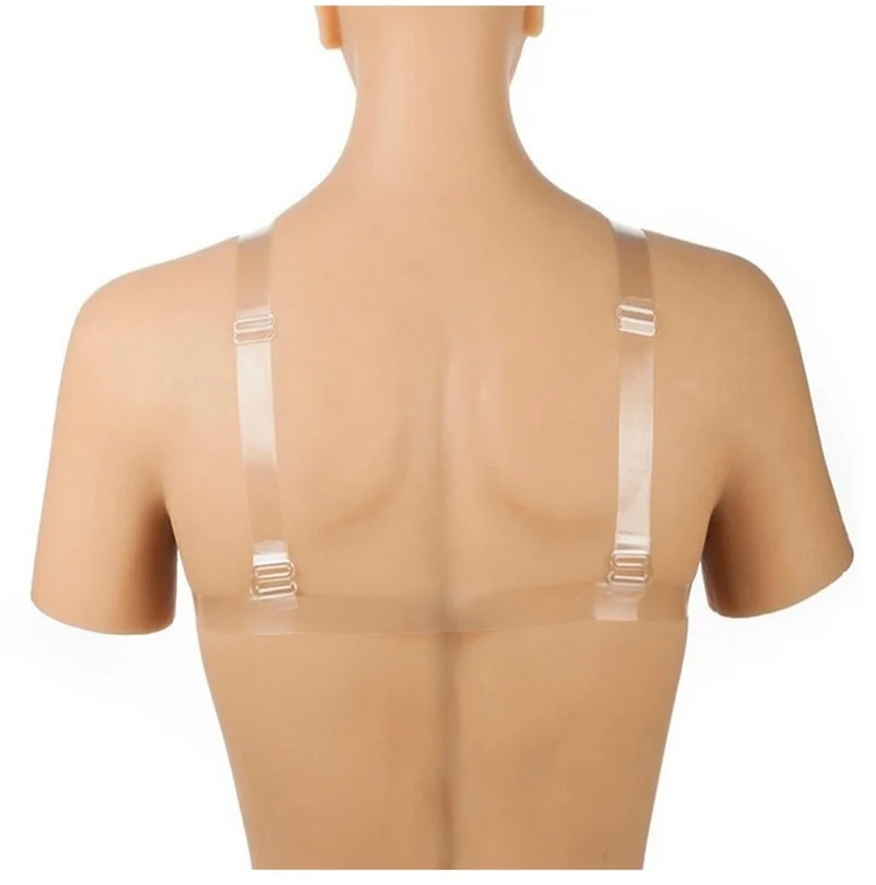 1800g Silicone Artificial Breast Forms With Shoulder Straps For Cosplay Drag Queen Transgender Fake Boobs Mastectomy Bra