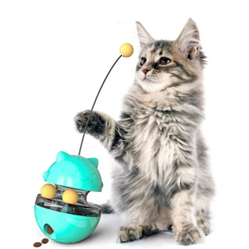 

Interactive Tumbler Cat Toys Funny Pet Shaking Leakage Food Container Cat Slow Leaking Food Ball Puppy IQ Improve Training Toys