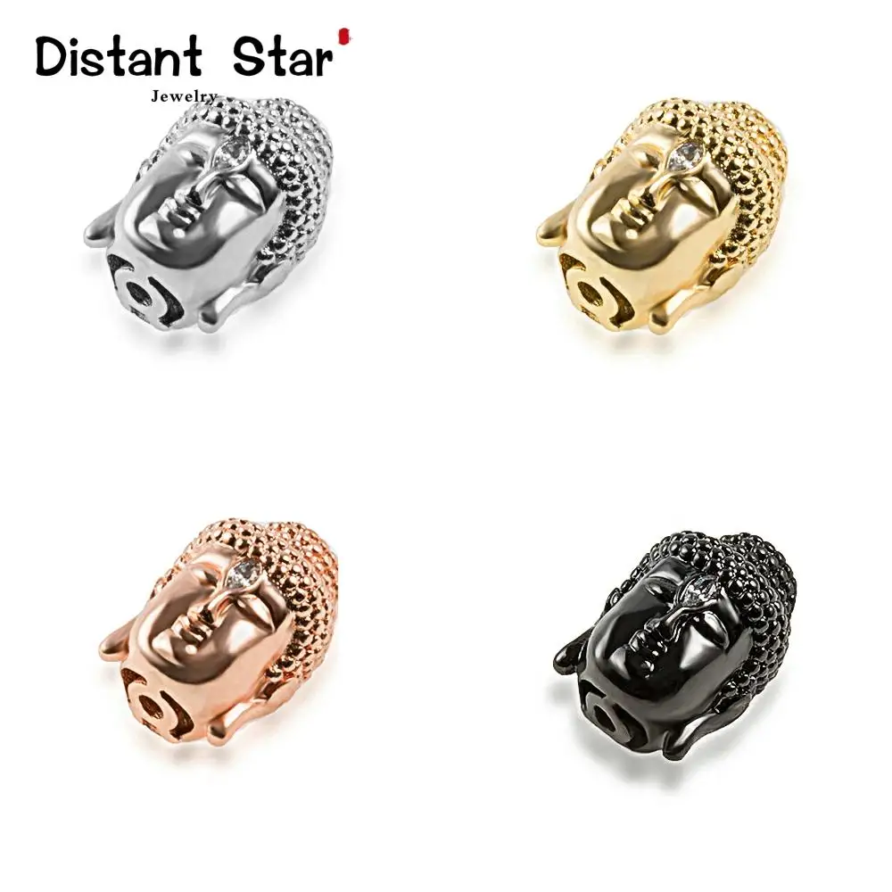 6*11mm gold Buddha copper cubic zirconia beads DIY jewelry MakingBracelet Necklace Accessories Finding Model Four Colors Hole|Бусины| |