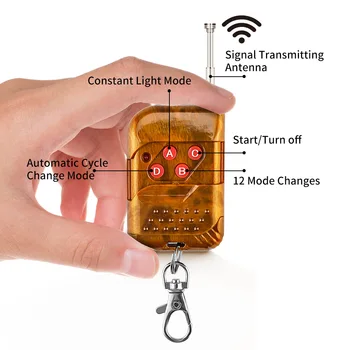 

Dash Car lights Emergency Warning DC12-24V 2 wire 4-LED Red+Blue Flash