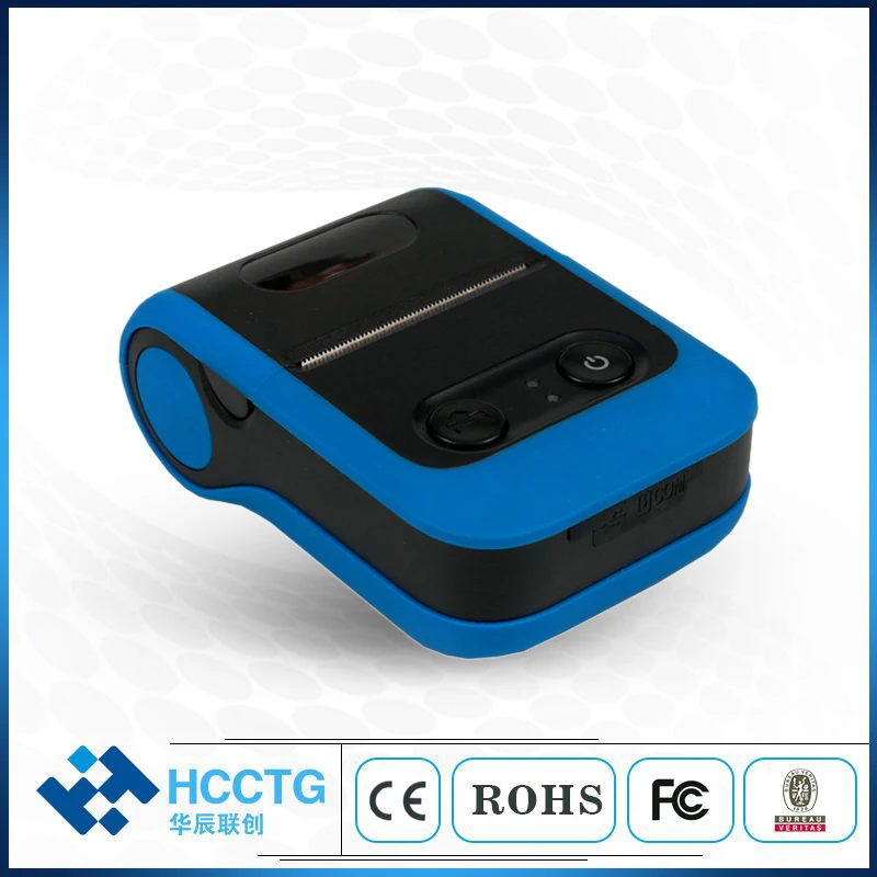 Синий USB Bluetooth самый маленький мобильный 58 мм термоэтикетка ручной принтер HCC-L21