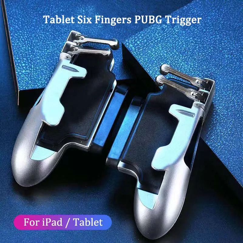 PUBG контроллер Джойстик для планшета pubg ipad контроллер геймпад L1R1 мобильный геймпад триггер ipad шутер Кнопка игровой джойстик - Цвет: Серебристый