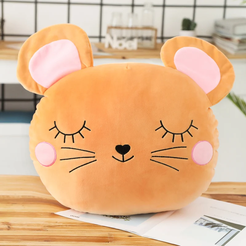 yellow Kawaii Мультфильм плюшевая подушка мышь Игрушка Плюшевые игрушки Мягкая Подушка девушка спальные подушки ребенок девочка подарок на день рождения - Цвет: yellow