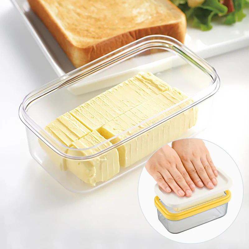

Nordic Butter Dish Box Refrigerator Organizer Multifunction Cheese Cutting Tool Sealed Fresh-keeping Box Food Storage Container