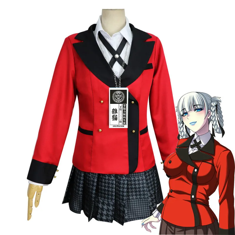 Kakegurui Yumeko jabami Kirari momobami School Uniform Cosplay Disfraz Conjunto Completo