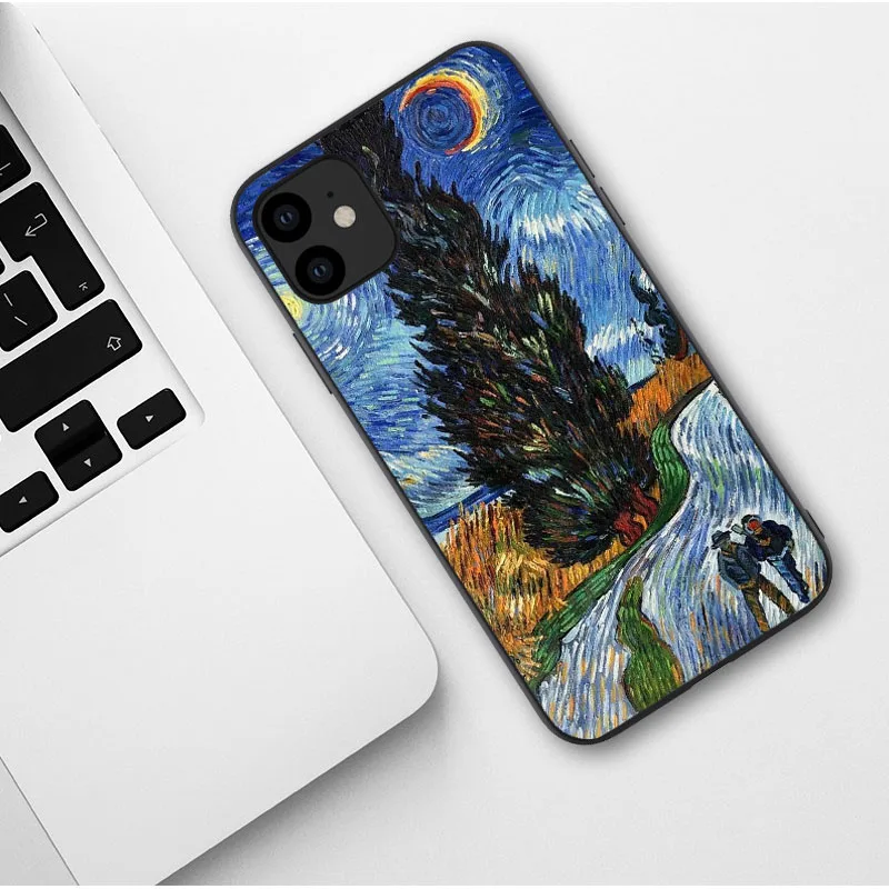 Чехол для телефона с изображением звездной ночи Ван Гога iPhone 12 Pro Max SE 2020 6 6s 7 8 Plus X XS