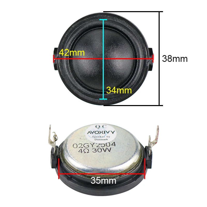 GHXAMP 1.5 Inch 30W 38mm Car Tweeter Silk Film Neodymium Magnetic For Car 4OHM High Pitch 2pcs