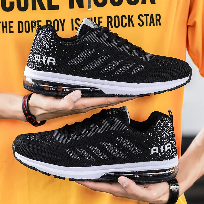 

2019 New Style MEN'S SHOES Sports Air Cushion Running Shoes Men Casual Trend Punched Sheet Surface Sneakers