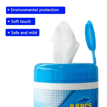 

88Pcs Disinfection Alcohol Wet Wipes Efficient Sterilization Car Multifunctional Disposable Unscented Cleaning Phone Screen Wipe
