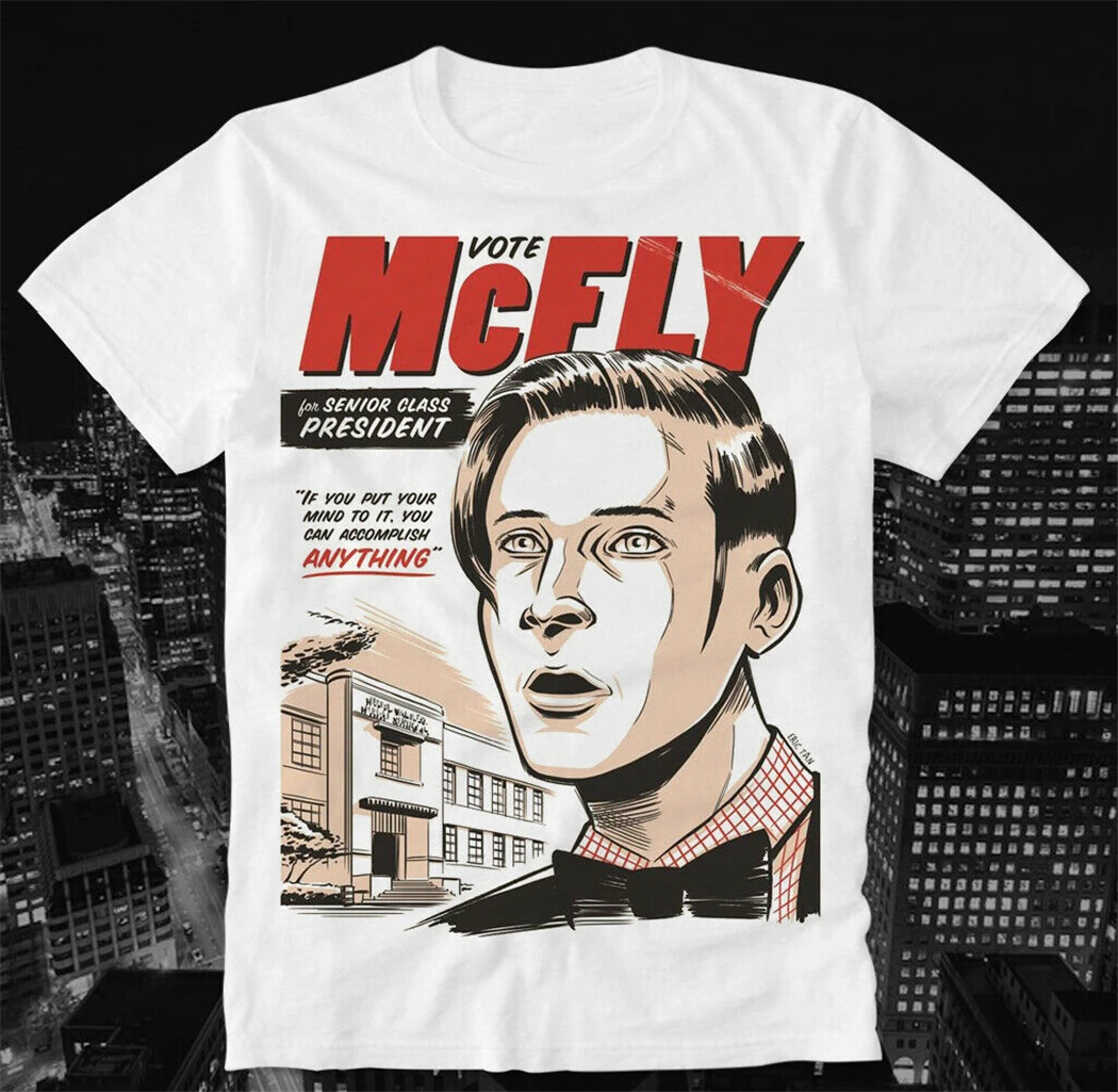 Футболка Back To The Future MC FLY Biff Marty Doc коричневая футболка унисекс мужские и женские