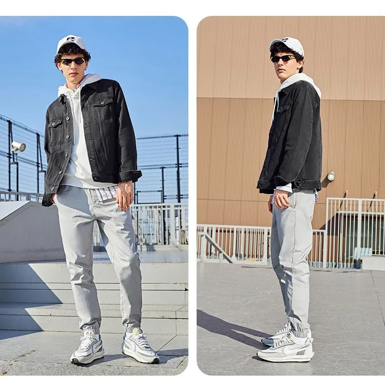 大感謝価格 ファッションデニムジャケット日本と韓国人男性のカジュアルデニムジャケットスタンド襟綿のコートジャケットダークブルー ビンテージ Other Lancamentos Romaimoveis Com Br