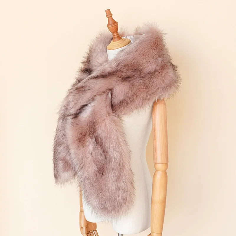 New Korean Version All-match Imitation Fox Fur Shawl Collar Scarf Winter Bolero Women Bridal Wedding Cape In Stock