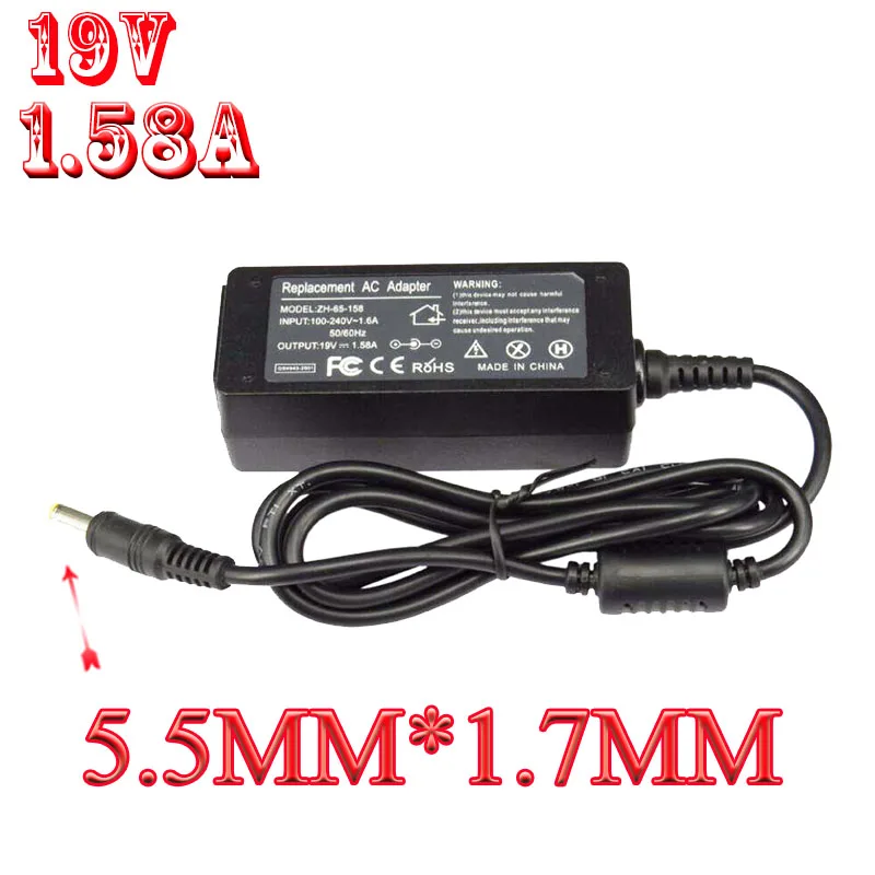 19V 1.58A зарядное устройство для ноутбука Dell inspiron Mini 9 адаптер Mini 10 1010 блок питания для ноутбука A90 PP19S PP39S Carregador portatil