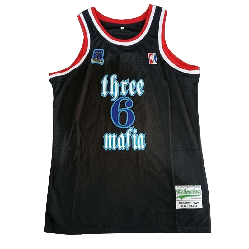 

Three 6 Mafia Pat DELASOUL 89 ACADEMY 41 GRADUAT YE 07 Basketball Jersey Sports Rap Hip Hop Shirt Uniform Quick Dry