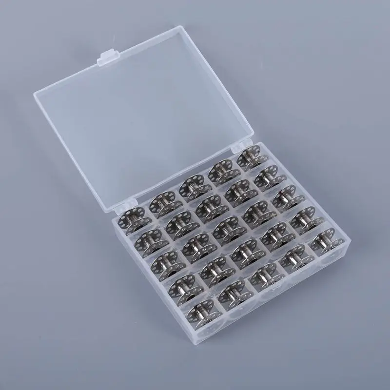 

Stainless Steel Sewing Machine Bobbins Spools for Brother Janome Singer Elna Bernina Toyota Needlework Craft Tool 25pcs