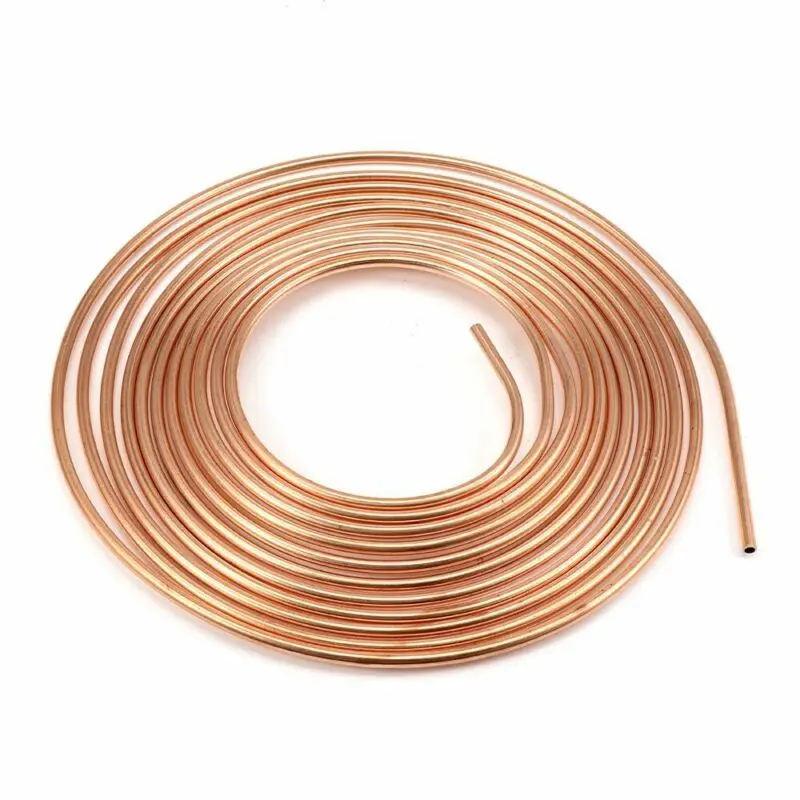 Auto Brake Line Tubing 3/16 1/4 25 Ft Coil Rolls Copper Nickel Wrap Replacement