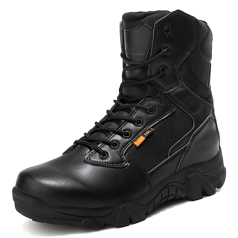 

New Leather Snow Boots Men Special Force Tactical Botas Outdoor Desert Non-slip Combat Shoes Man Hiking Hunting Ankle Boots